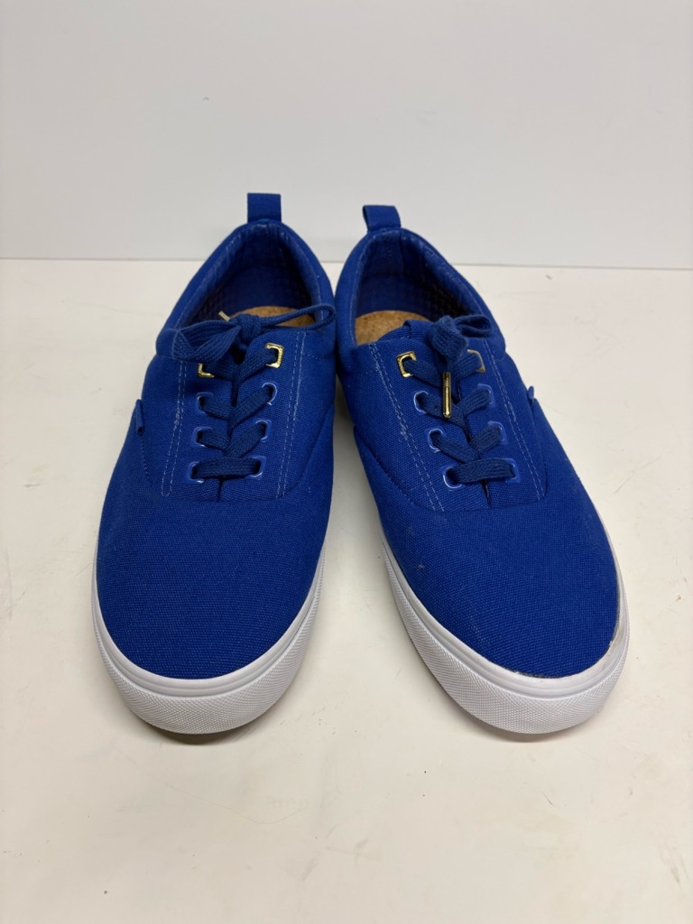 Canvas Vulcanized Oxford Casual Men's Canvas Sneakers in Blue Size 11 New